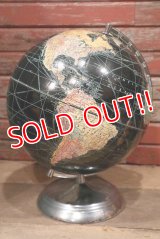 dp-220601-13 WEBER COSTELLO CO. / 1940's 12 Inch Straight Black Ocean Globe