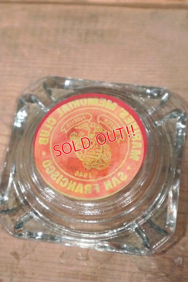 画像4: dp-20719-34 MARINES' MEMORIAL CLUB SAN FRANCISCO / Vintage Glass Ashtray