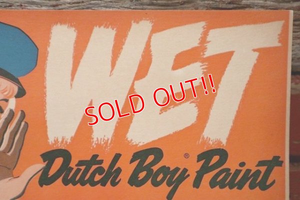 画像3: dp-220801-01 Dutch Boy / 1950's〜 WET PAINT Paper Sign