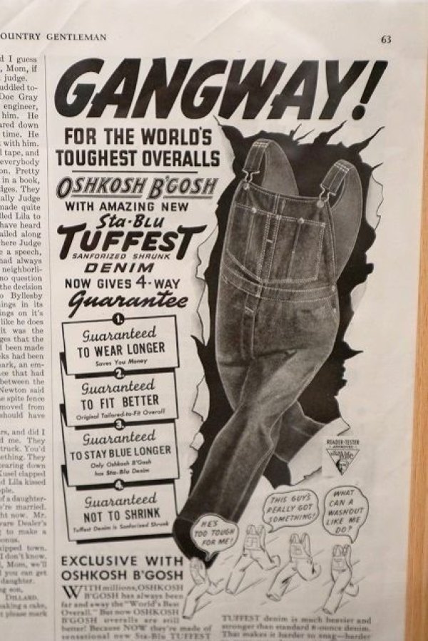 画像2: dp-220301-131 OSHKOSH B'GOSH / 1938 Advertisement