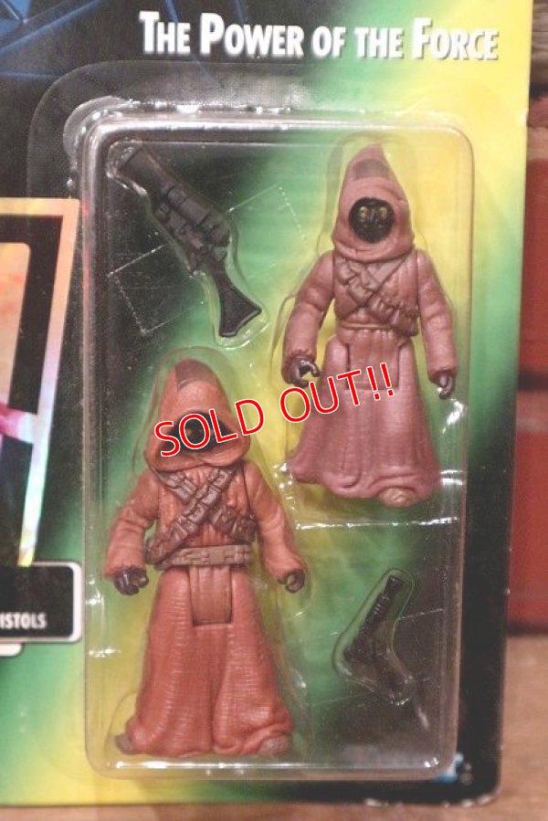 画像2: ct-211001-43 STAR WARS / POTF JAWAS with GLOWING EYES AND BLASTER PISTOLS Green Card