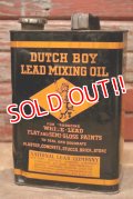 dp-220901-14 DUTCH BOY / 1940's LEAD MIXING OIL ONE GALLON Can