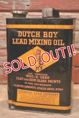 dp-220901-14 DUTCH BOY / 1940's LEAD MIXING OIL ONE GALLON Can