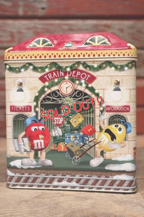 画像1: ct-220601-01 MARS / M&M's 2001 Christmas Village Series Number 13 Canister Can