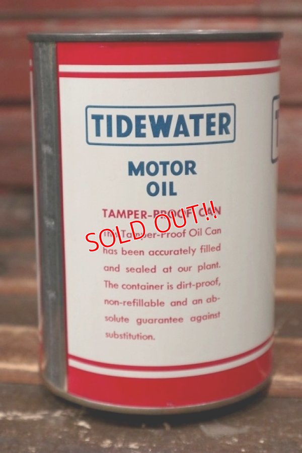 画像2: dp-220301-71 TIDEWATER / 1950's MOTOR OIL One U.S. Quart Can