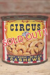 dp-221101-05 CIRCUS CASHEWS / 1950's Tin Can