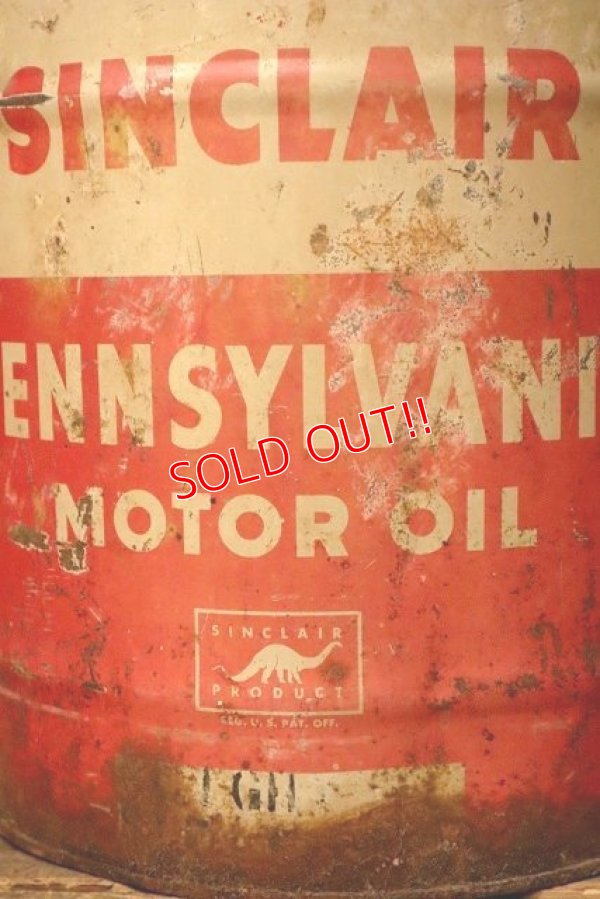 画像2: dp-230101-50 Sinclair / 1950's 5 U.S. GALLONS OIL CAN