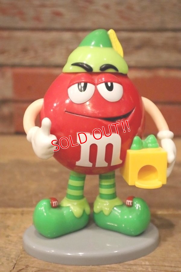 画像1: ct-230101-15 Mars / M&M's Santa's Lil' Elf Candy Dispenser Red