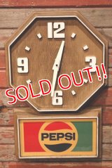 dp-230201-26 PEPSI / 1970's-1980's Wall Clock