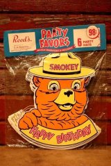 ct-230201-13 Smokey Bear / 1970's 6 Party Hats