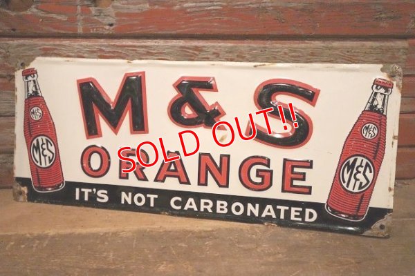 画像1: dp-230301-07 M & S ORANGE / 1940's-1950's Metal Sign