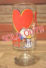 gs-230301-02 PEANUTS / Anchor Hocking 1970's Glass "LOVE!"