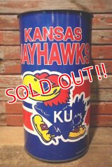 dp-230414-05 The University of Kansas / Jayhawks Tin Trash Box