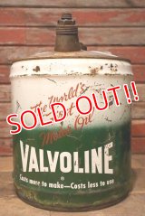 dp-230401-48 VALVOLINE / 1950's 5 U.S. GALLONS OIL CAN