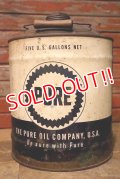 dp-230503-49 PURE / 1950's 5 U.S. GALLONS CAN