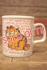 ct-230503-02 Garfield / ENESCO 1980's Ceramic Mug "Fat Kitty Garfield "