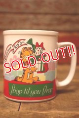 ct-230503-02 Garfield / ENESCO 1980's Ceramic Mug "Christmas"