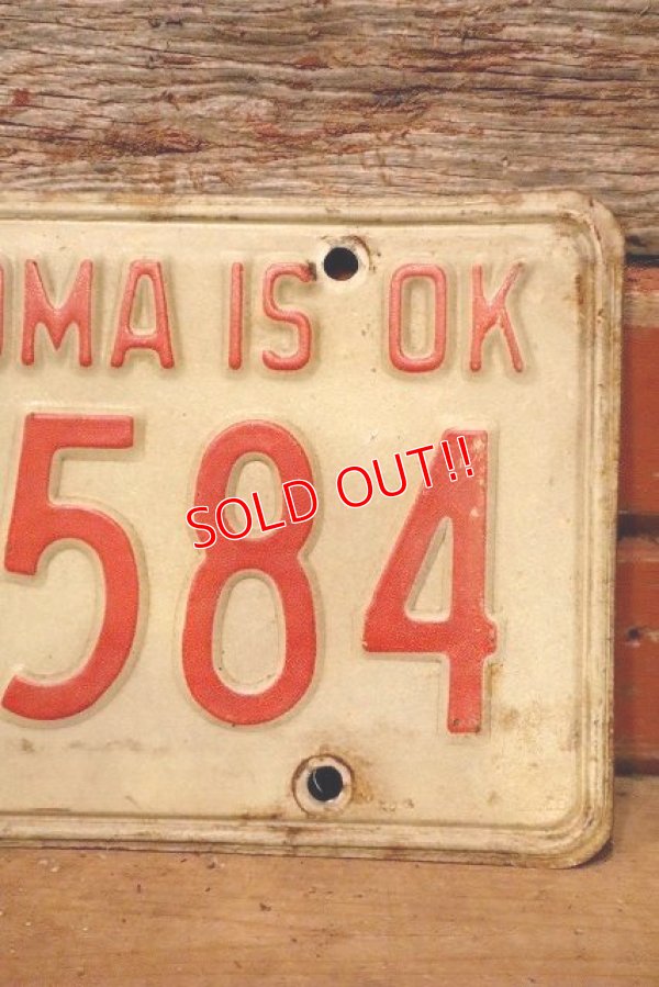 画像3: dp-230601-21 License Plate 1971 OKLAHOMA  "XR-4584"