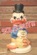 ct-230301-07 Scrooge McDuck / Ledraplastic 1960's Rubber Doll Lamp