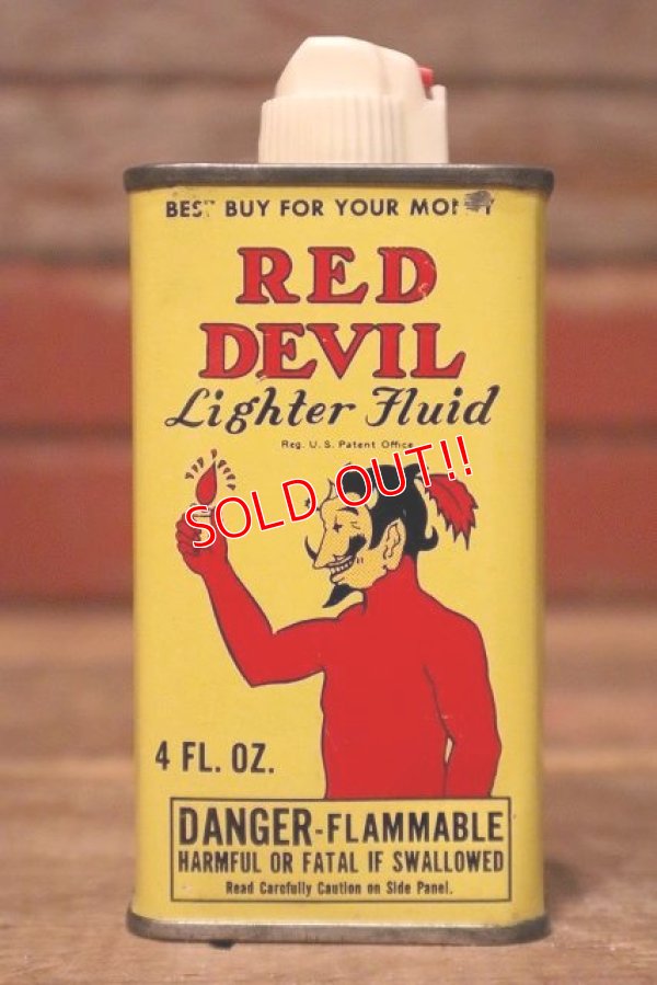 画像1: dp-230724-49 RED DEVIL / Lighter Fluid 4 FL.OZ Handy Oil Can