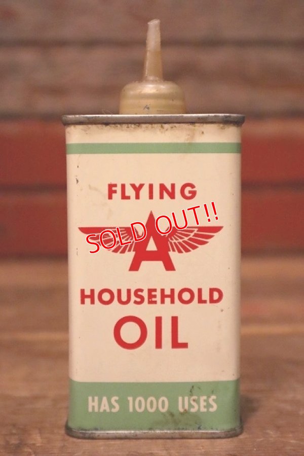 画像1: dp-230724-42 FLYING A / 1950's HOUSEHOLD OIL Handy Can