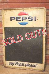 dp-230701-02 PEPSI / 1960's Menu Board Sign