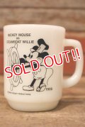 kt-230809-06 Mickey Mouse / Anchor Hocking 1980's 9oz Mug "Steam boat willy"