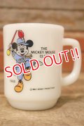 kt-230809-04 Mickey Mouse / Anchor Hocking 1980's 9oz Mug "Mickey Mouse Club"