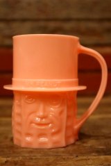 ct-230809-11 PLANTERS / MR.PEANUT 1950's Plastic Mug (Pink)