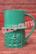 ct-230809-13 PLANTERS / MR.PEANUT 1950's Plastic Mug (Green)