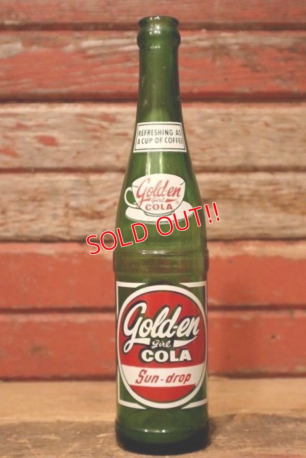 画像1: dp-230809-21 Sun-Drop golden girl COLA /1950's 12 FL.OZ Bottle