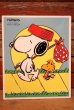 画像1: ct-230809-02 Snoopy & Woodstock / Playskool 1980's Wood Frame Tray Puzzle "Snoopy Come Home" (1)