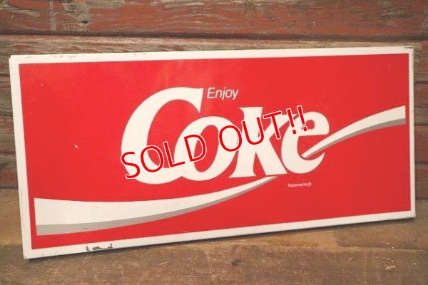 画像1: dp-230901-105 Coke (Coca-Cola) / 1980's-1990's Metal Sign