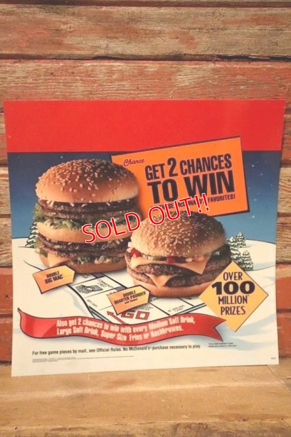 画像1: dp-230901-45 McDonald's / MONOPOLY 1995 GET CHANCES TO WIN Translite