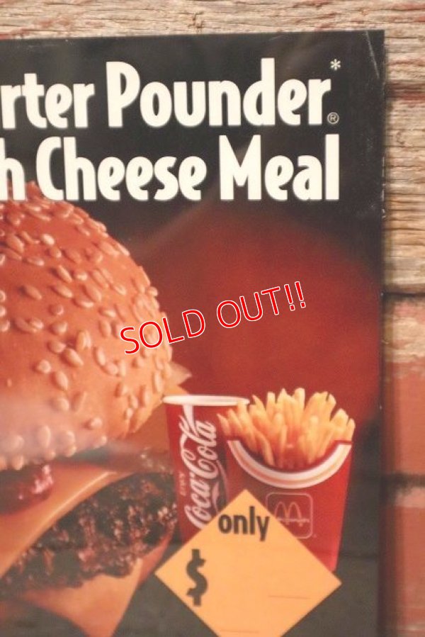 画像3: dp-230901-45 McDonald's / 1993 Menu Sign "Quarter Pounder with Cheese Meal"