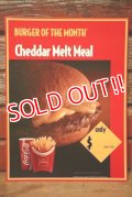 dp-230901-45 McDonald's / 1992 Menu Sign "Cheddar Melt Meal"