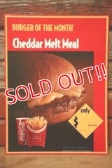 dp-230901-45 McDonald's / 1992 Menu Sign "Cheddar Melt Meal"