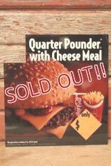 dp-230901-45 McDonald's / 1993 Menu Sign "Quarter Pounder with Cheese Meal"