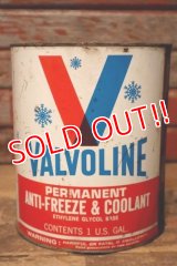 dp-231012-50 VALVOLINE / 1960's-1970's PERMANENT ANTI-FREEZE & COOLANT ONE U.S.GALLON CAN