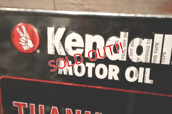 画像2: dp-231012-22 Kendall MOTOR OIL / 1980's Metal Sign "THANK YOU FOR YOUR BUSINESS"