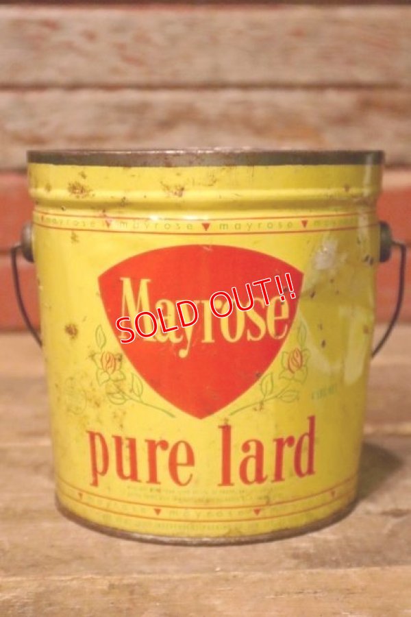 画像1: dp-231016-08 Mayrose Pure Lard / Vintage Tin Can