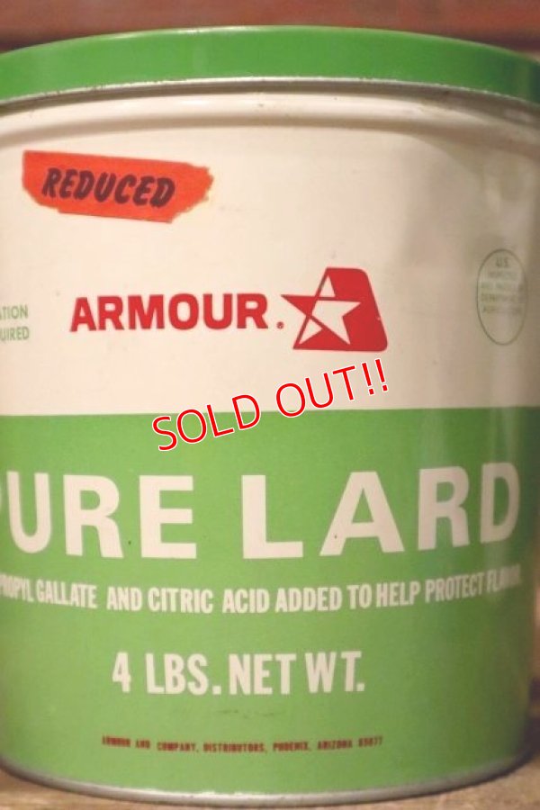 画像2: dp-231016-06 ARMOUR PURE LARD / Vintage Tin Can