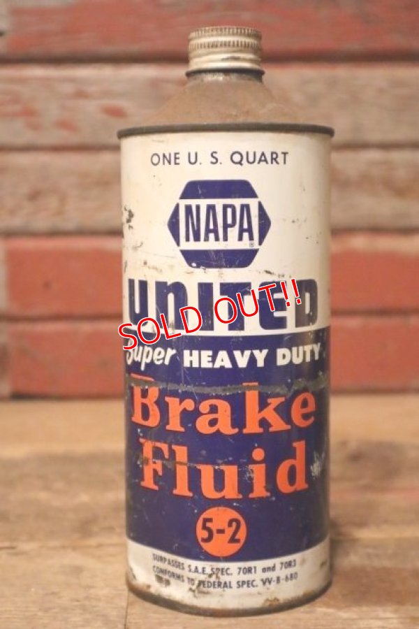 画像1: dp-231012-39 NAPA UNITED Super HEAVY DUTY Brake Fluid ONE U.S. QUART CAN