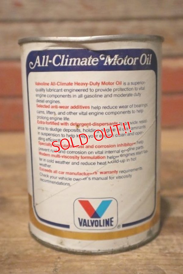 画像2: dp-231012-74 VALVOLINE / All-Climate 10W-40 U.S. ONE QUART MOTOR OIL CAN