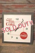 dp-231012-139 Coca-Cola / 1960's Wall Clock "things go better with Coke"