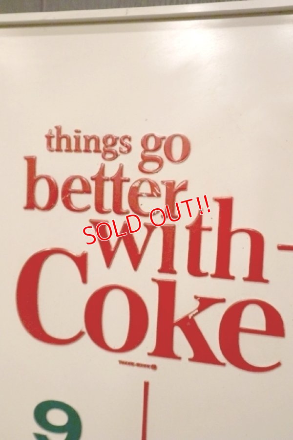 画像2: dp-231012-139 Coca-Cola / 1960's Wall Clock "things go better with Coke"