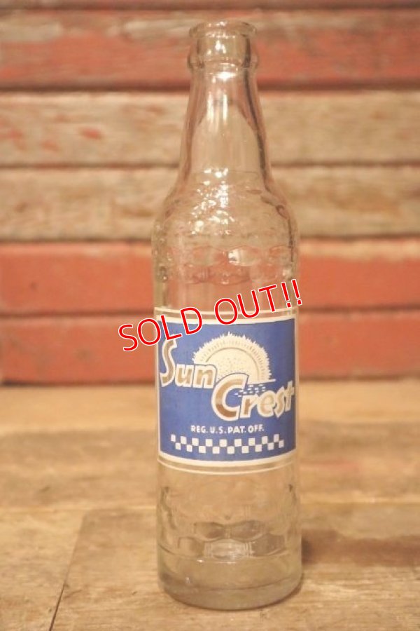 画像1: dp-231101-16 Sun Crest / 1940's 10 FL.OZ Bottle