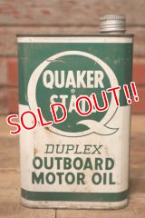 dp-231101-25 QUAKER STATE / DUPLEX OUTBOARD MOTOR OIL U.S. Quart Can