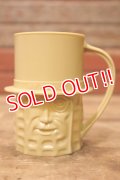 ct-231211-06 PLANTERS / MR.PEANUT 1950's Plastic Mug (Light Brown)