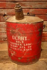 dp-230503-58 DERBY / 1950's 5 U.S. GALLONS CAN